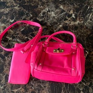🎊2/25🎊Hot pink Merona cross body bag